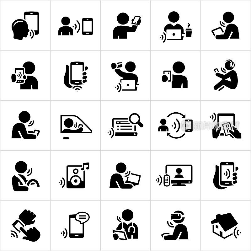 Voice Recognition Technology Icons